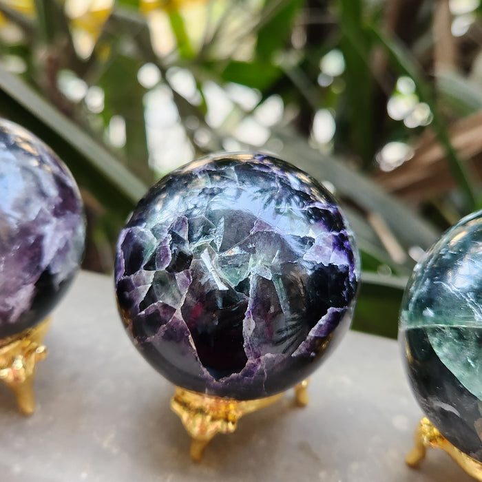 Multi Fluorite Crystal Ball Sphere