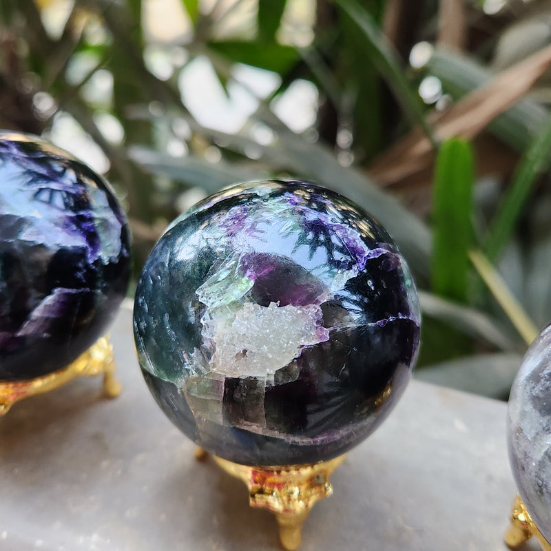 Multi Fluorite Crystal Ball Sphere