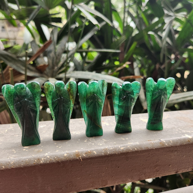 Green Jade Angel for Wealth & Abundance