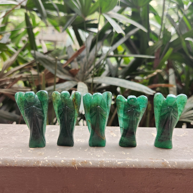Green Jade Angel for Wealth & Abundance