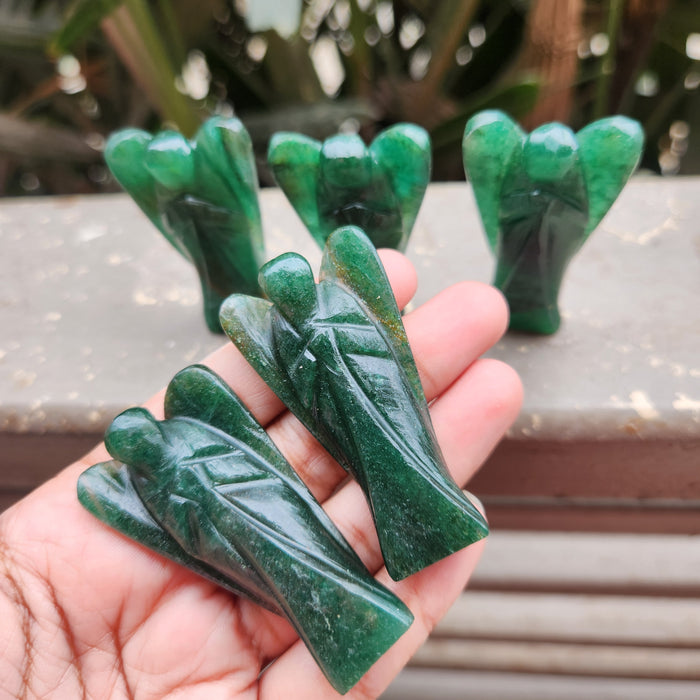 Green Jade Angel for Wealth & Abundance