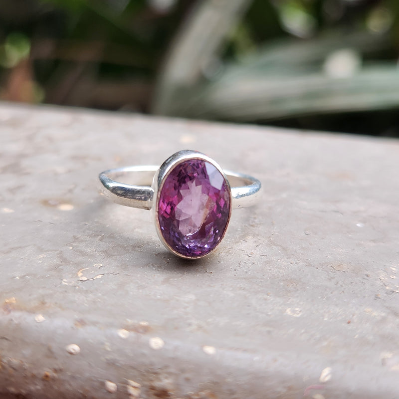 Certified Amethyst Gemstone 925 Silver Adjustable Rings - Ring3