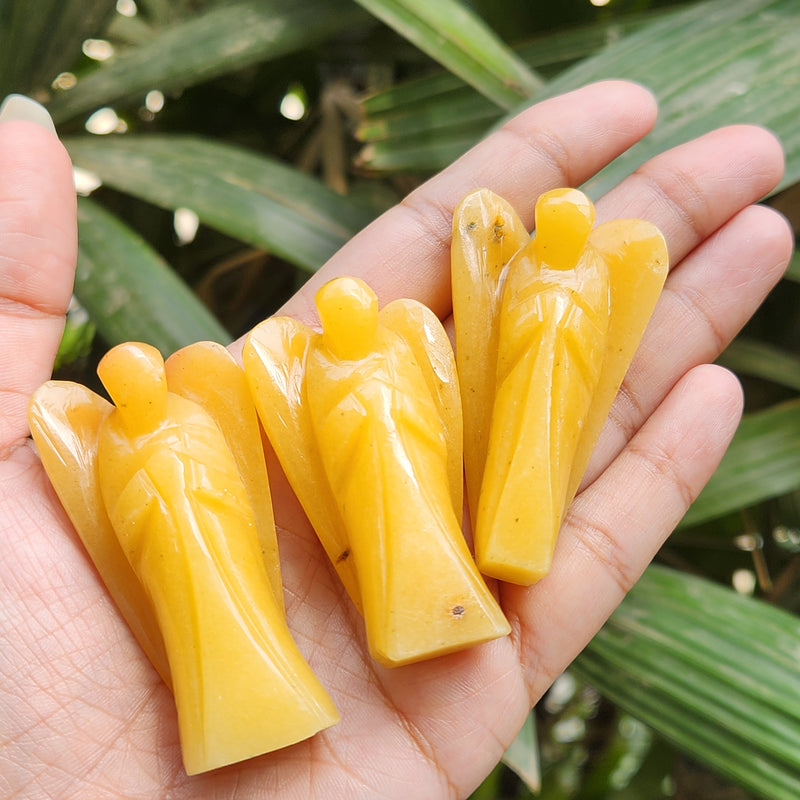 Yellow Aventurine Angel for Abundance, Success & Manifestation