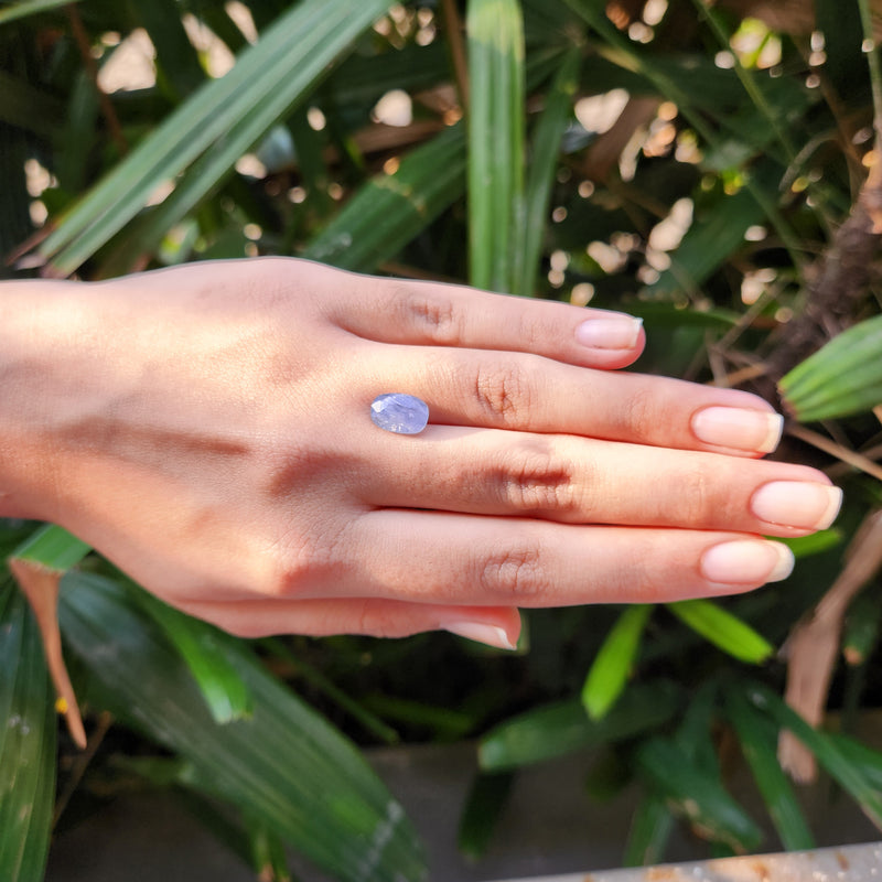 Blue Sapphire Neelam Gemstone from Burma (Maynmar)- 5.01 Carats