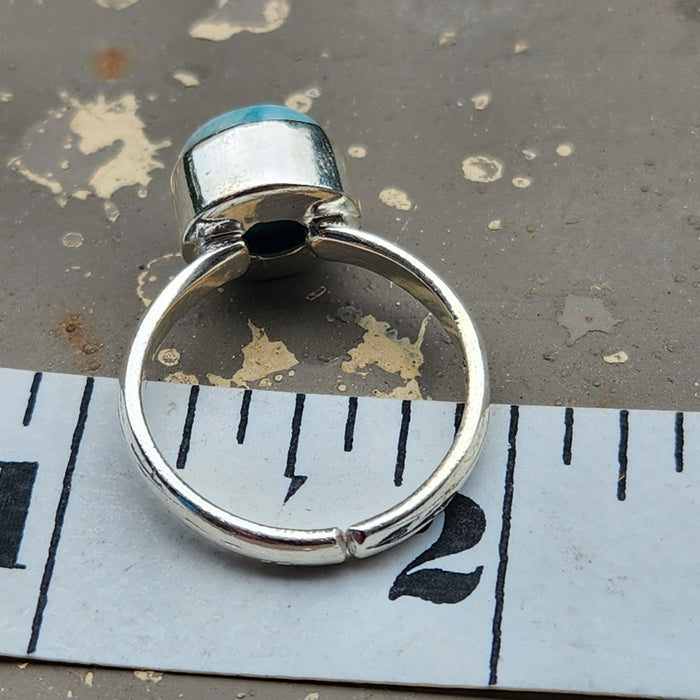 Certified Larimar Crystal 925 Silver Adjustable Rings-4