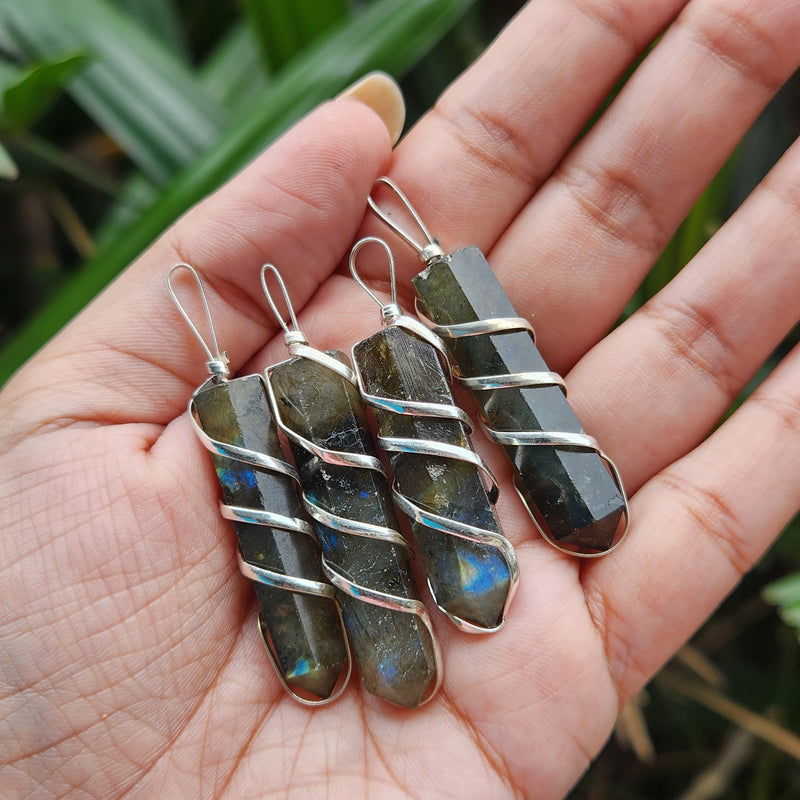 Labradorite Pencil Pendant