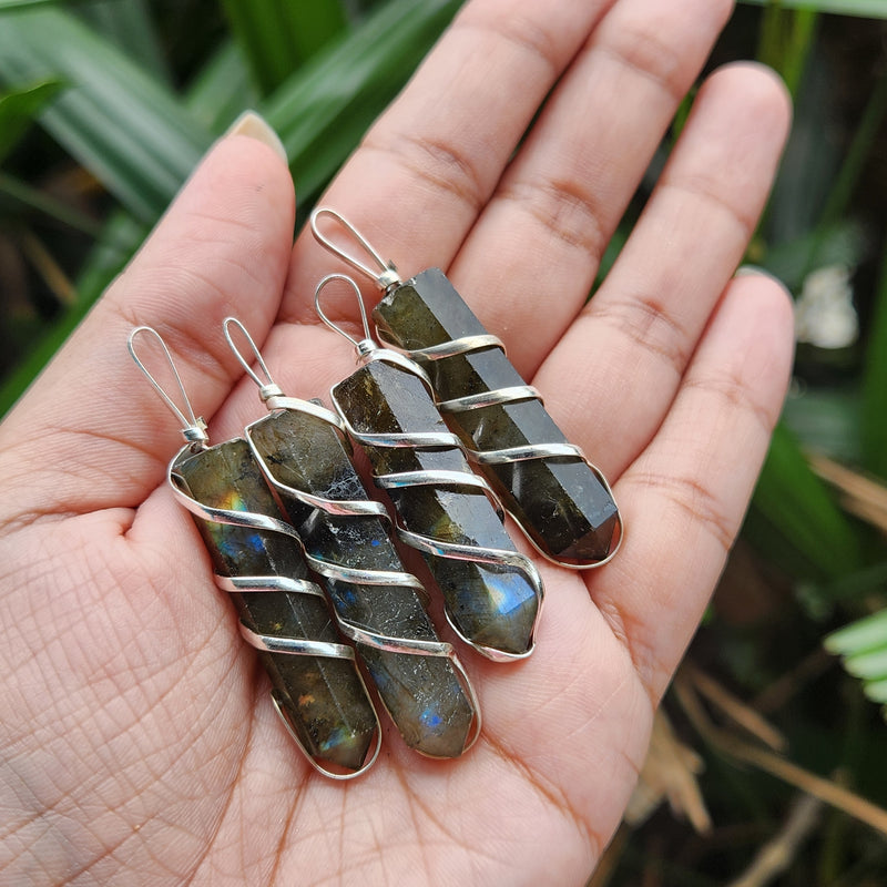 Labradorite Pencil Pendant