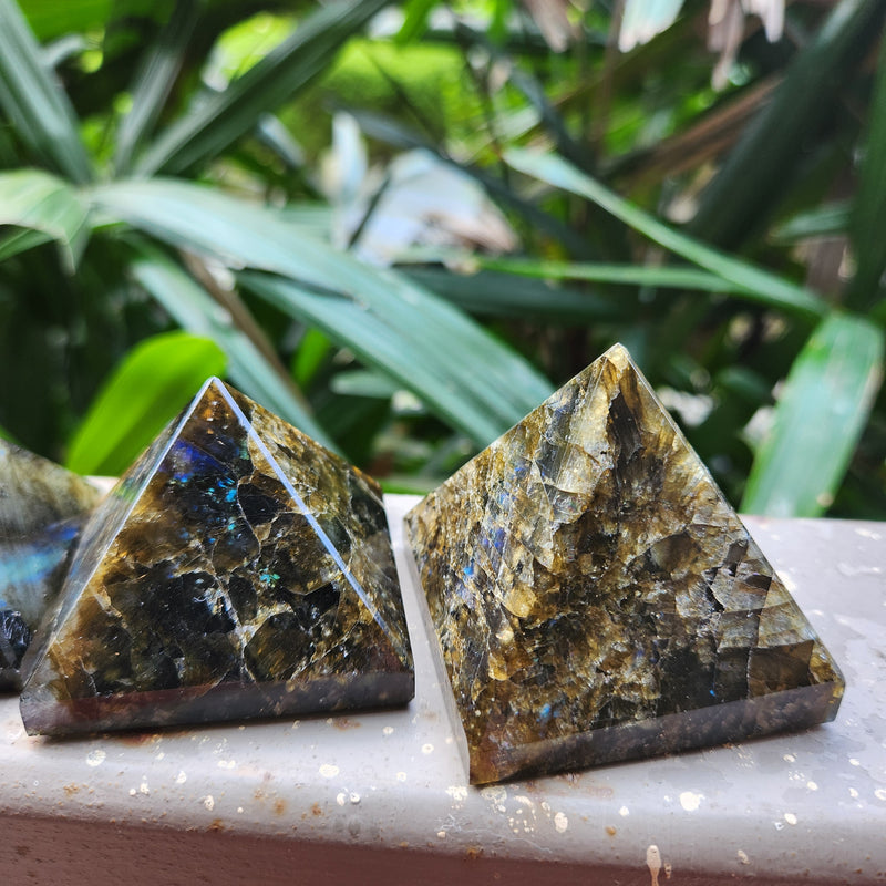 Natural Labradorite Crystal Pyramid
