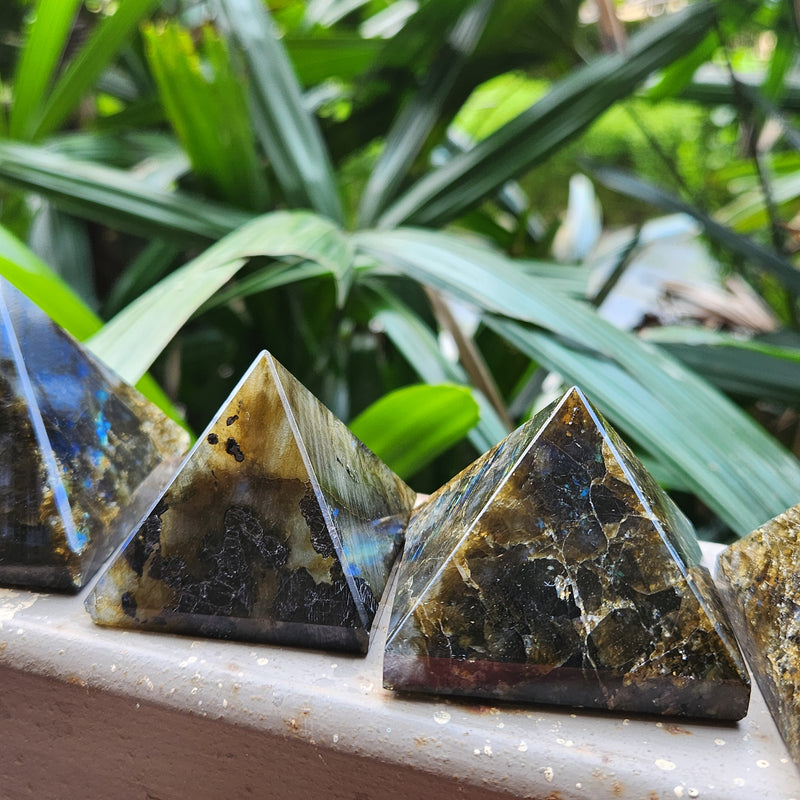 Natural Labradorite Crystal Pyramid