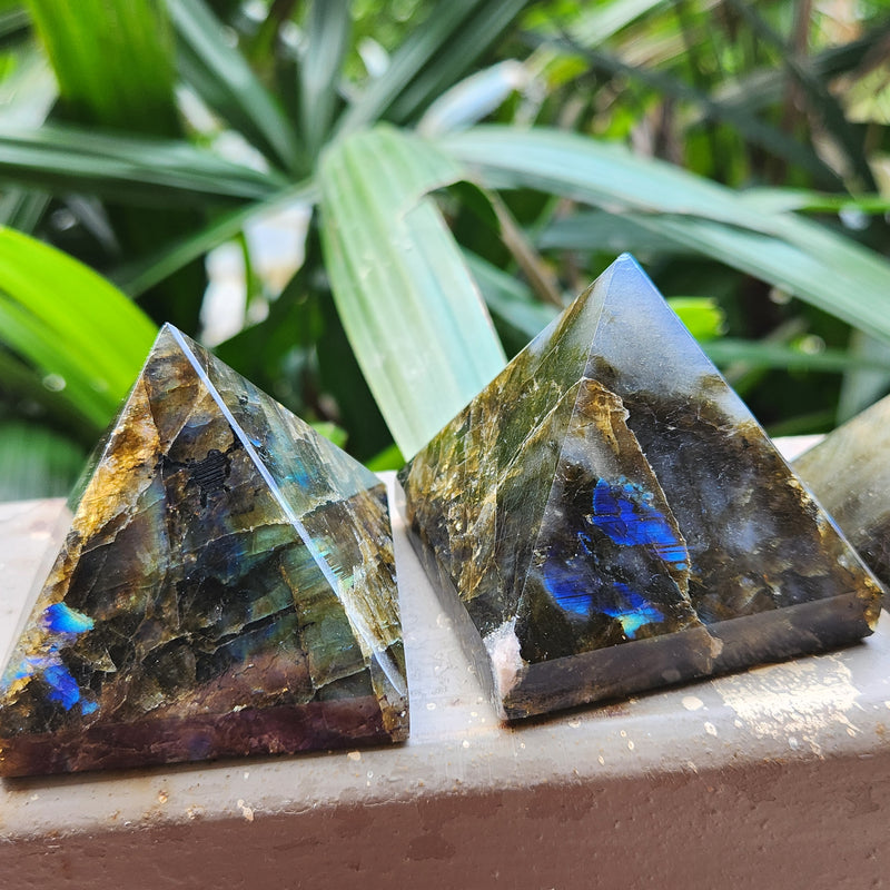 Natural Labradorite Crystal Pyramid
