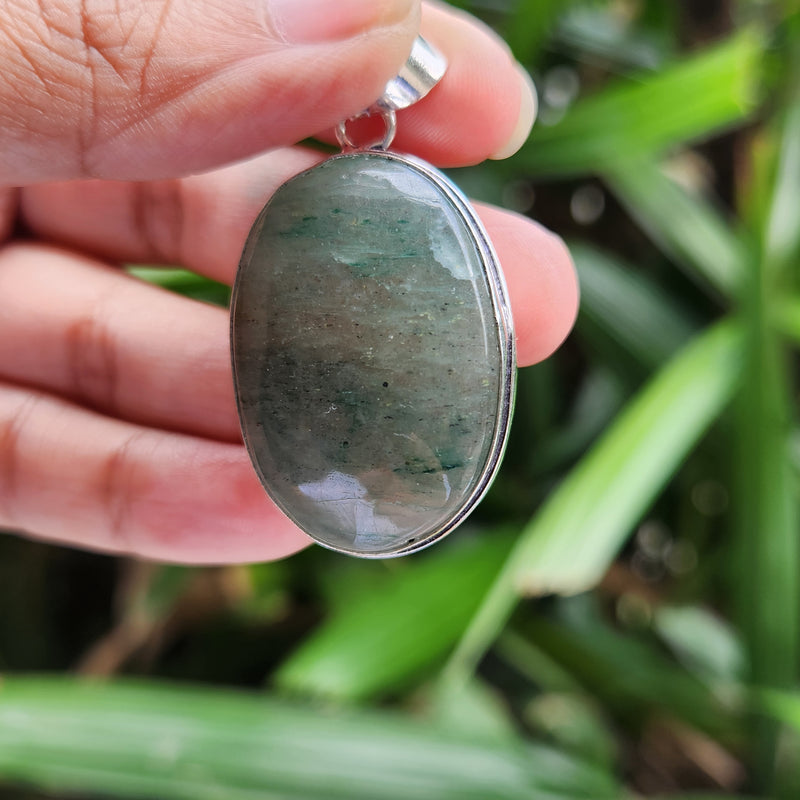 Certified Green Aventurine Pendant for Healing, Abundance and Growth without Chain-Pendant 15
