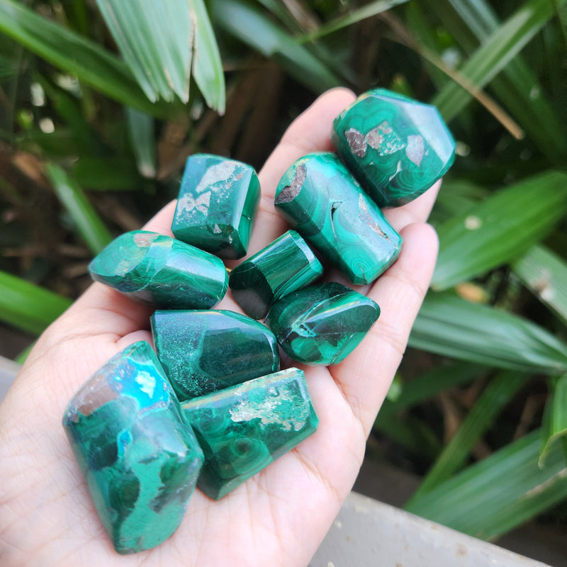 Malachite Tumbled Stone for Protection and Healing