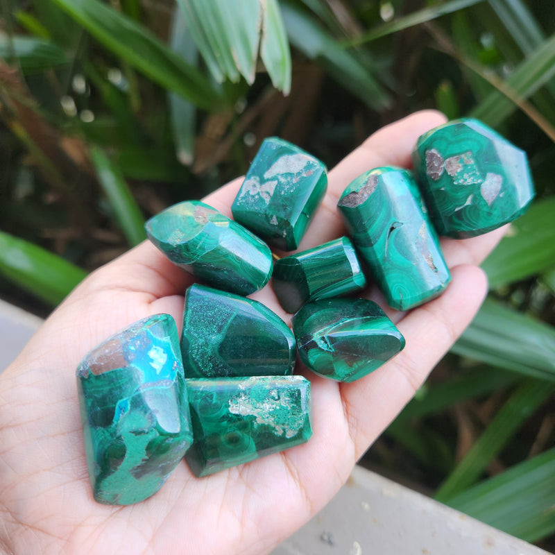Malachite Tumbled Stone for Protection and Healing