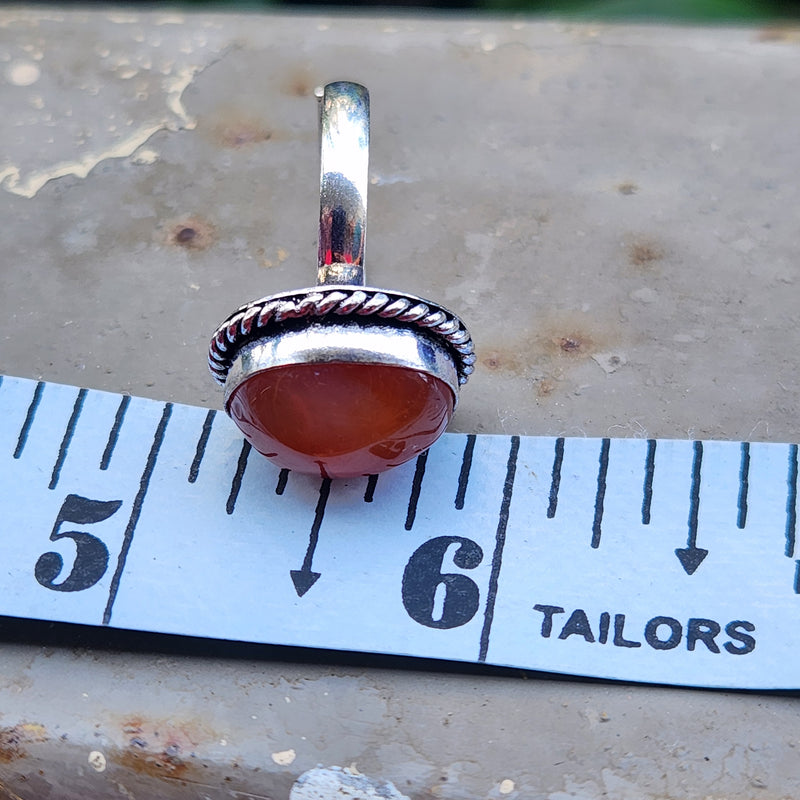 Certified Carnelian Adjustable Rings- R13