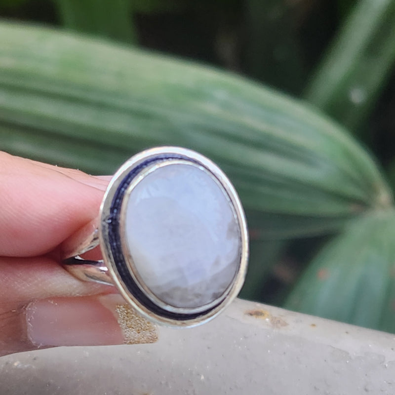 Certified Moonstone Adjustable Ring-R17