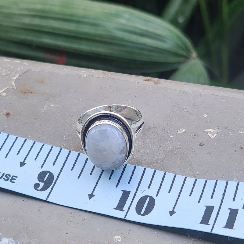 Certified Moonstone Adjustable Ring-R17