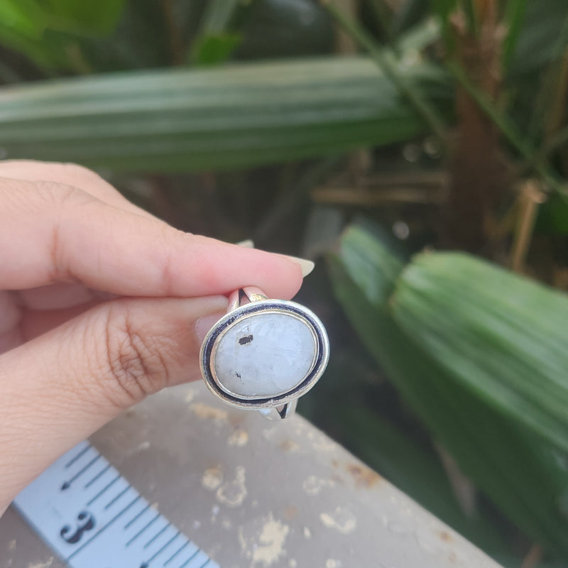 Certified Moonstone Adjustable Ring-R20