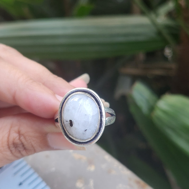 Certified Moonstone Adjustable Ring-R20