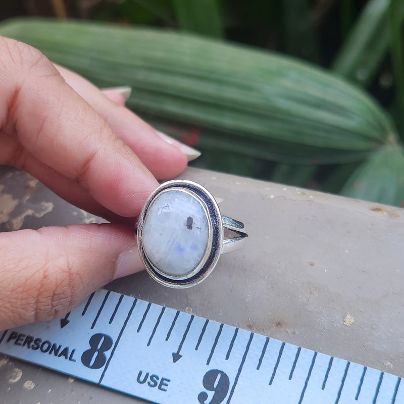 Certified Moonstone Adjustable Ring-R20