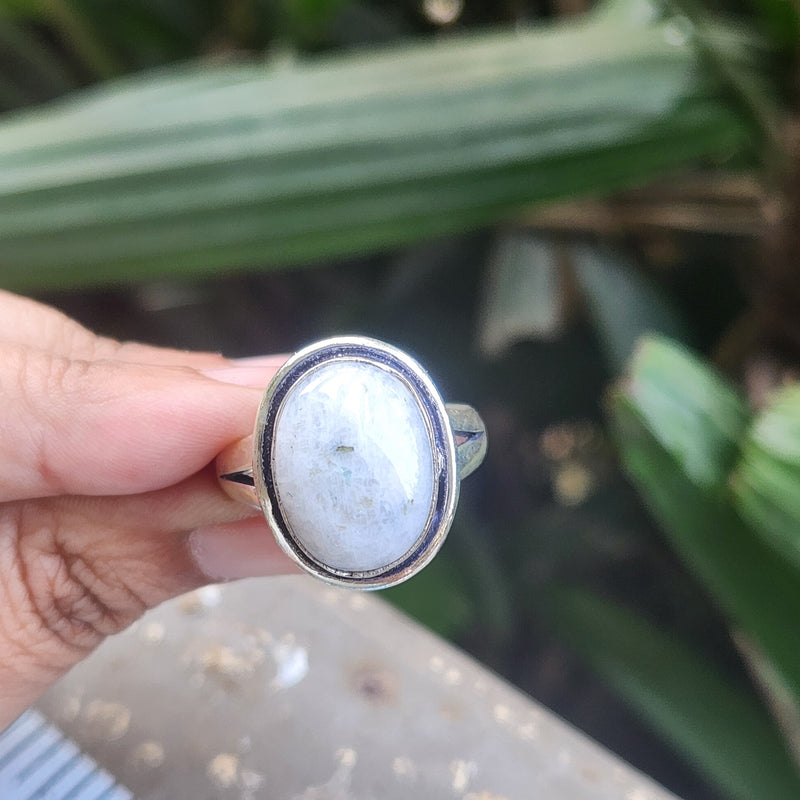 Certified Moonstone Adjustable Ring-R22
