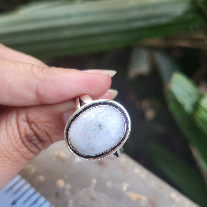 Certified Moonstone Adjustable Ring-R22