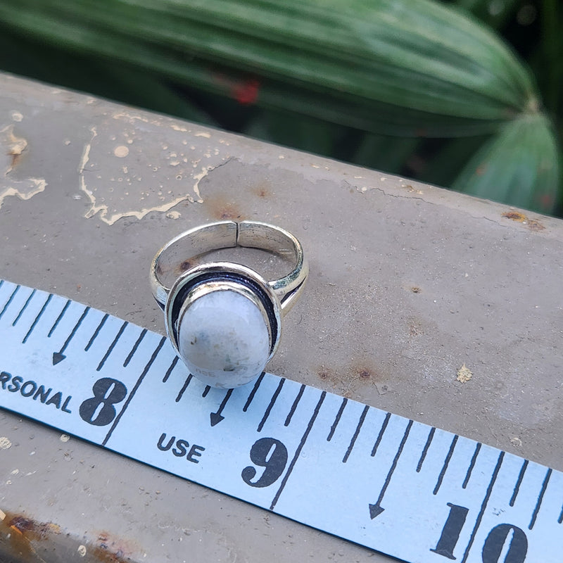 Certified Moonstone Adjustable Ring-R22