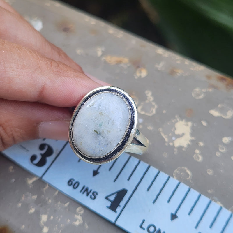 Certified Moonstone Adjustable Ring-R22