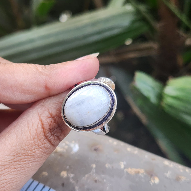 Certified Moonstone Adjustable Ring-R25