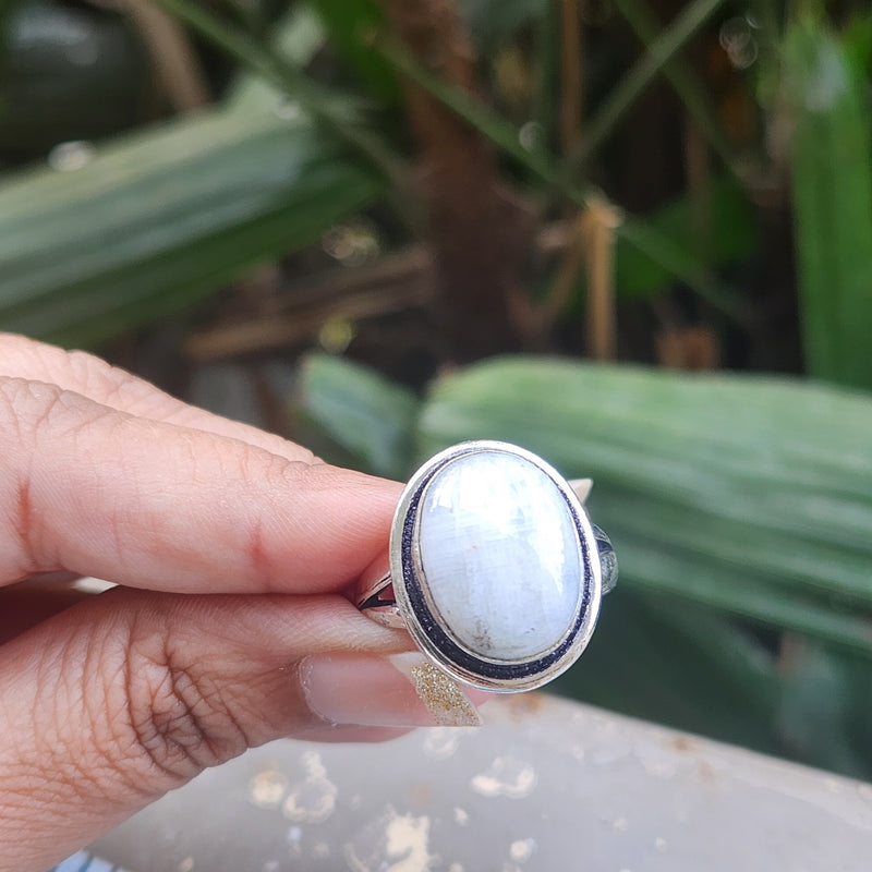 Certified Moonstone Adjustable Ring-R25