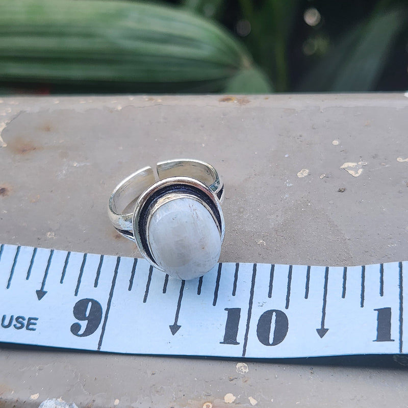 Certified Moonstone Adjustable Ring-R25