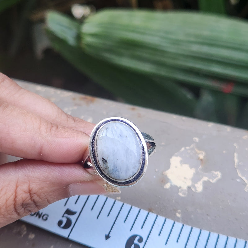 Certified Moonstone Adjustable Ring-R26