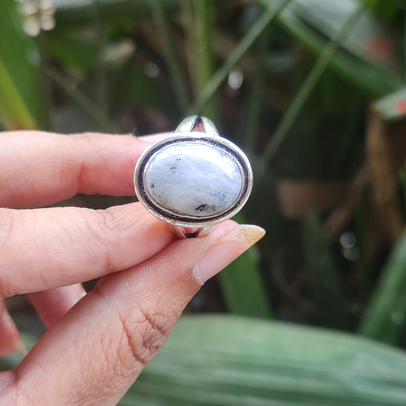 Certified Moonstone Adjustable Ring-R26