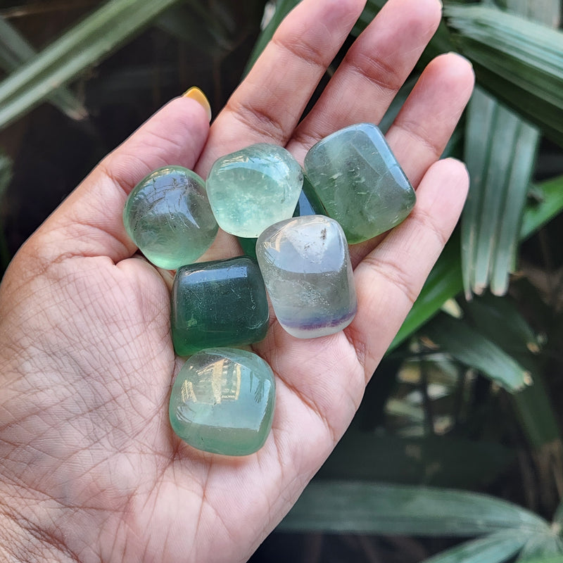 Green Fluorite Tumbled Stone for Healing and Cleansing