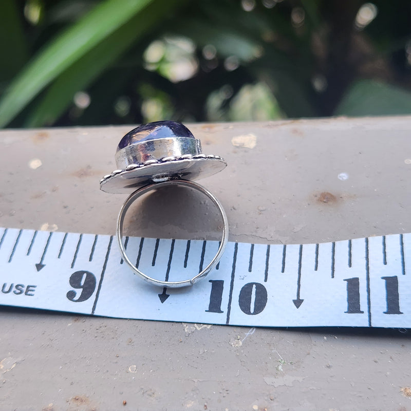 Certified Amethyst Adjustable Rings- Design 10