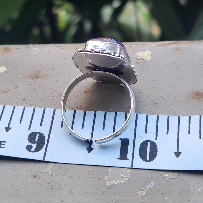 Certified Amethyst Adjustable Rings- Design 12