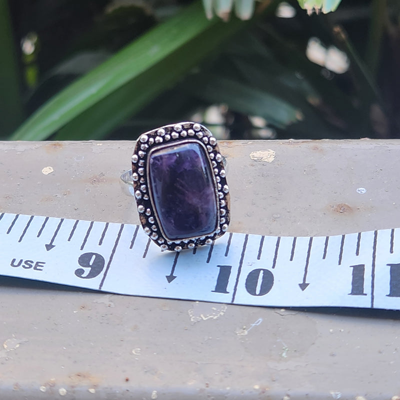 Certified Amethyst Adjustable Rings- Design 12