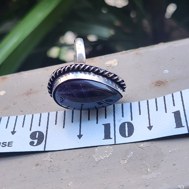 Certified Amethyst Adjustable Rings- Design 14