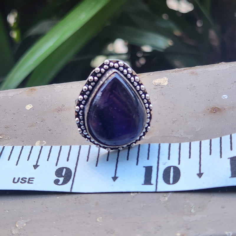 Certified Amethyst Adjustable Rings- Design 15
