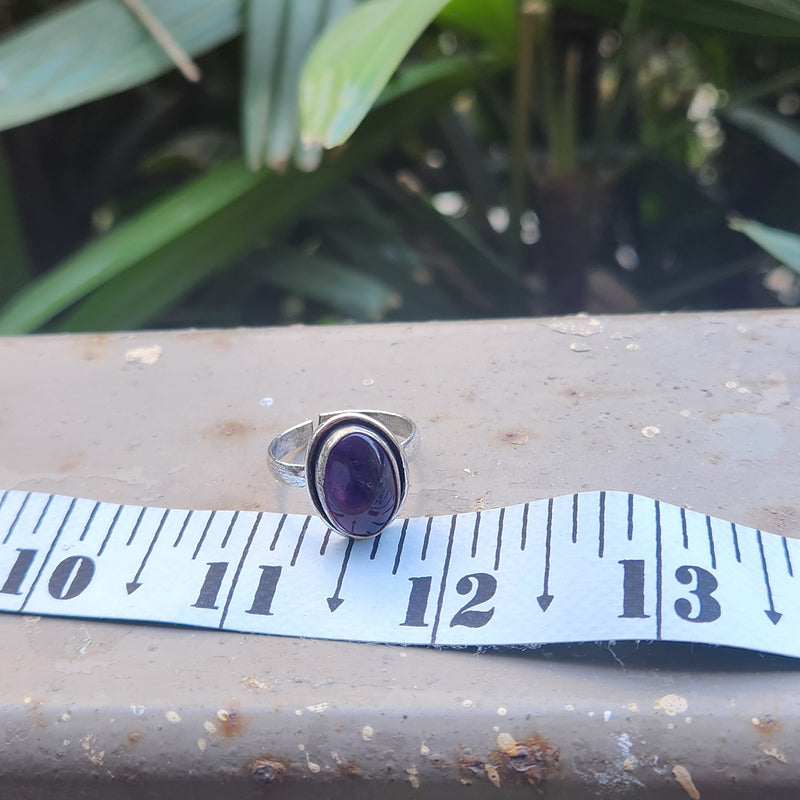 Certified Amethyst Adjustable Rings- Design 17