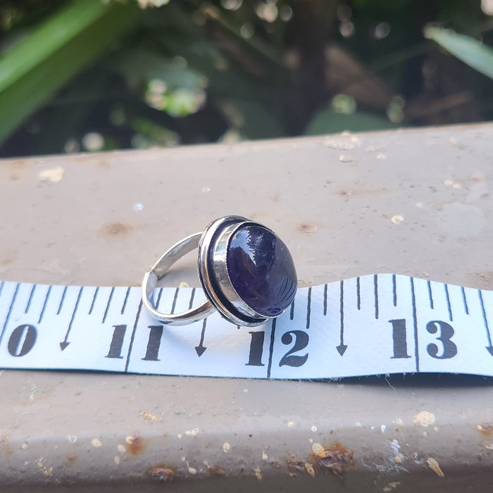 Certified Amethyst Adjustable Rings- Design 18