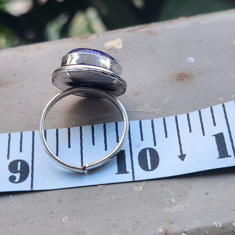 Certified Amethyst Adjustable Rings- Design 20