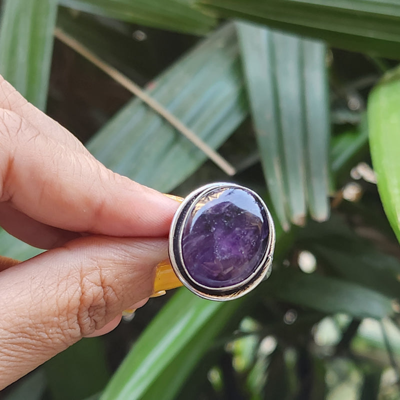 Certified Amethyst Adjustable Rings- Design 20