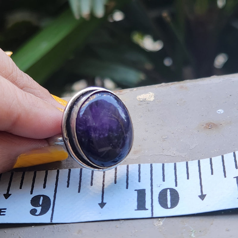 Certified Amethyst Adjustable Rings- Design 20