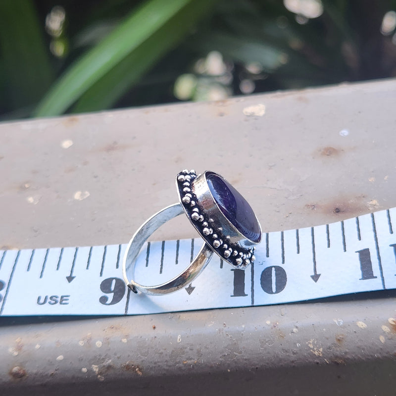 Certified Amethyst Adjustable Rings- Design 23