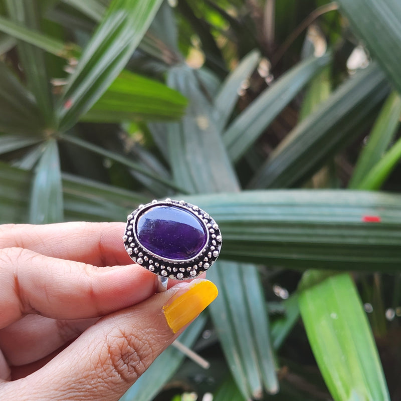 Certified Amethyst Adjustable Rings- Design 23