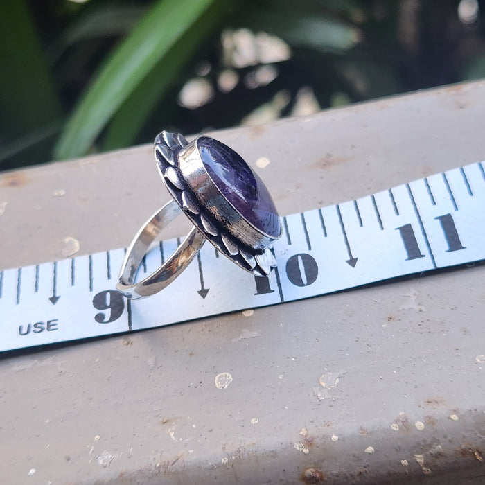 Certified Amethyst Adjustable Rings- Design 25