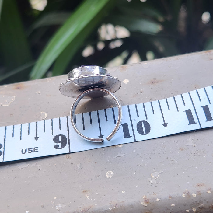 Certified Amethyst Adjustable Rings- Design 25