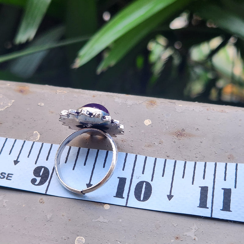 Certified Amethyst Adjustable Rings- Design 26