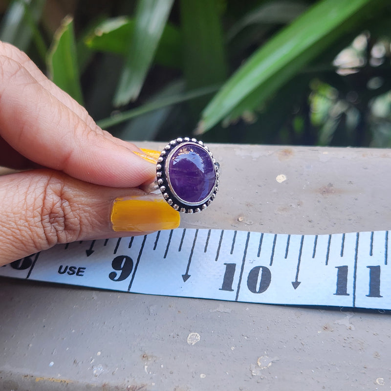 Certified Amethyst Adjustable Rings- Design 31