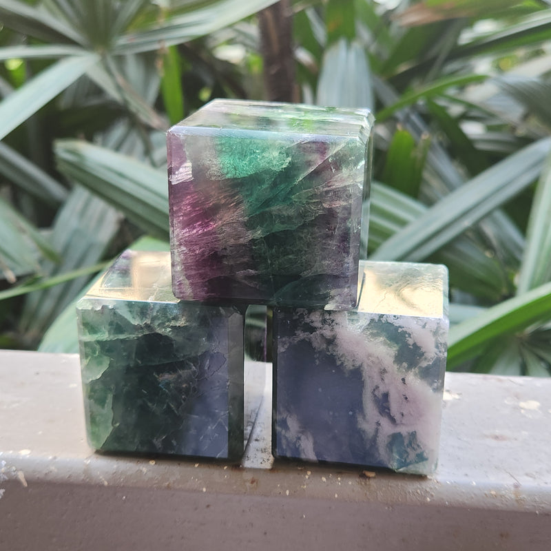 Multi Fluorite Crystal Cubes